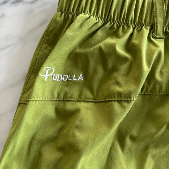 Pudolla Green Nylon Hiking Cargo Shorts Size XL 38x10 - NEVER WORN! - Picture 4 of 5